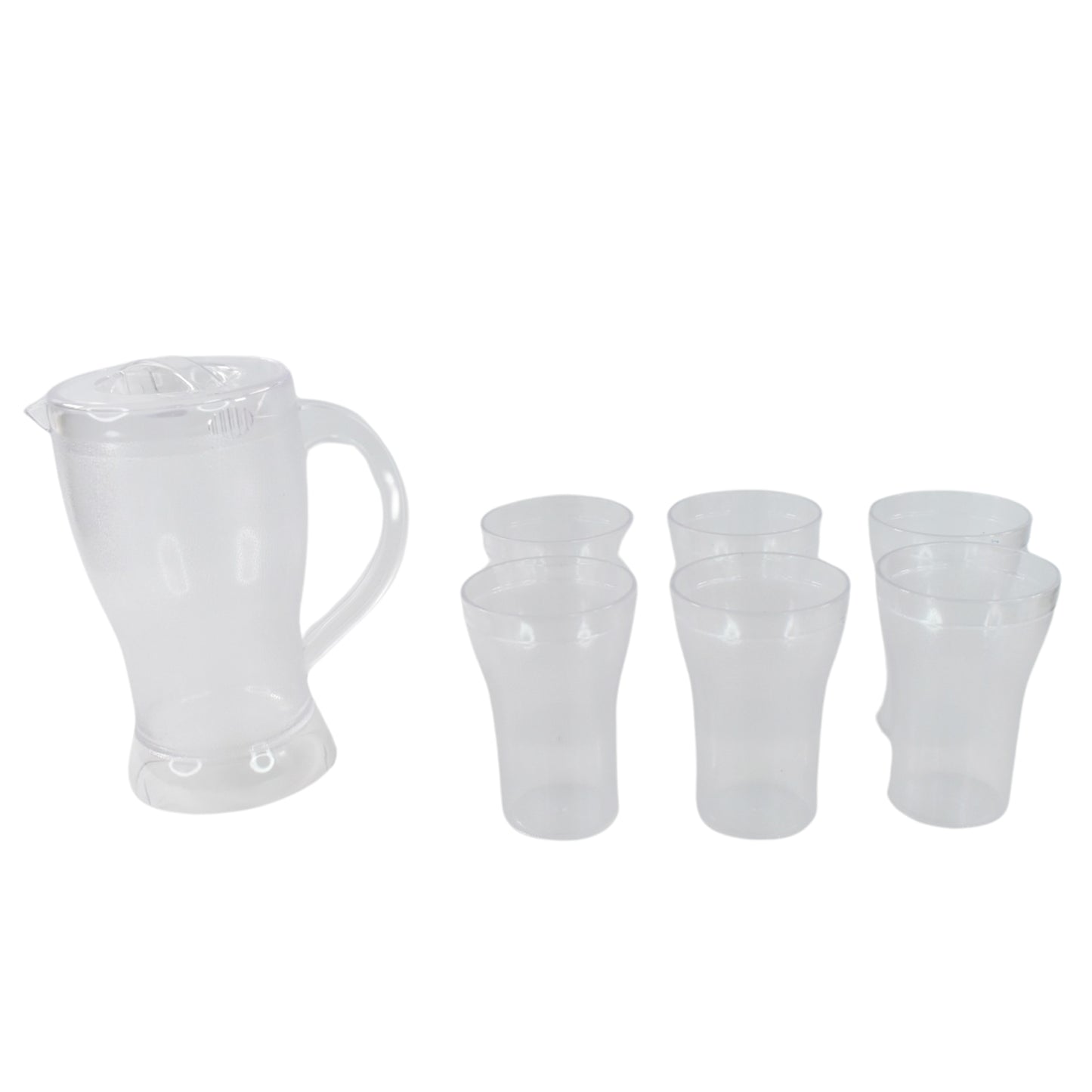 Apex Unbreakable Lemon Jug Set With 6 Glasses 1200ml Jug + 300ml Glasses Approx