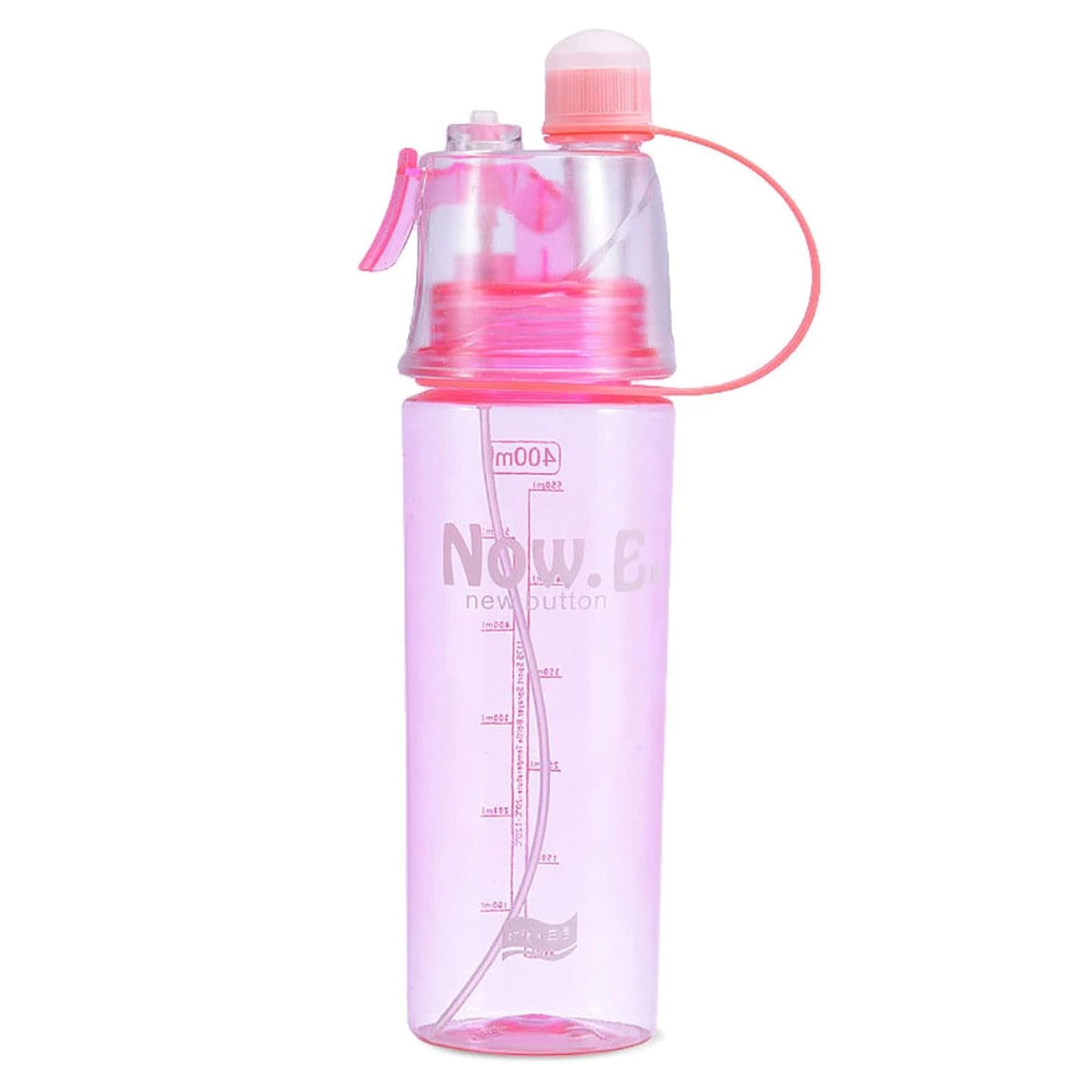 Plastic 2 In 1 Mist Spray Water Bottle (Multicolor 400 Ml 1 Pc)