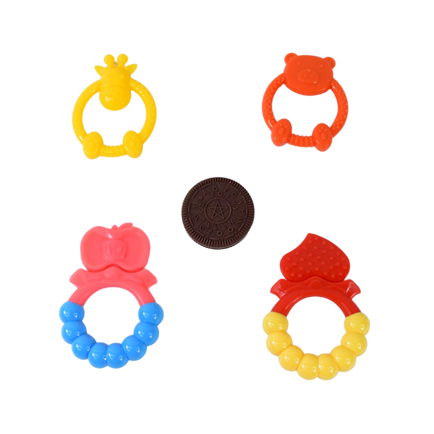 Silicone Baby Teething Toys (1 Pc Mix Design)