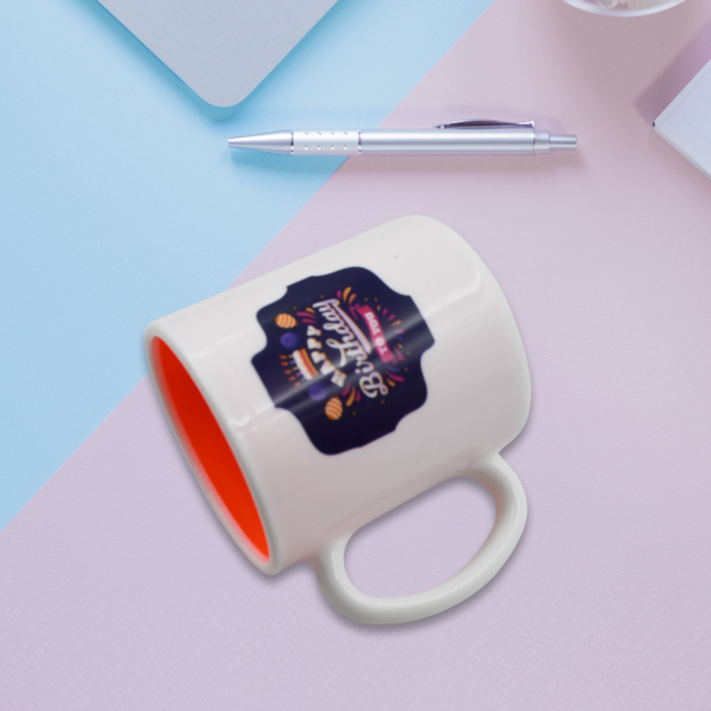 4121 Mix Design Color Coffee Mug With Spoon And Box Packing Design Coffee Mug Used For Drinking And Taking Coffees And Some Other Beverages In All Kinds Of Places (1 Pc)