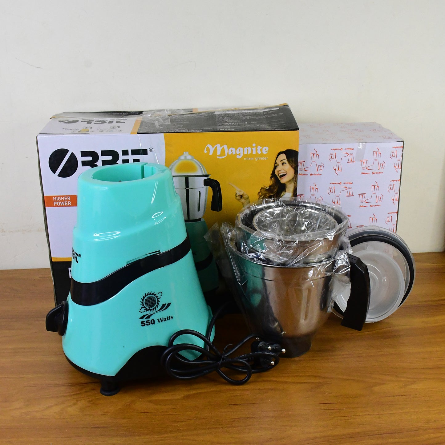 Orbit Mixer Grinder With 3 Stainless Steel Jars - 550w