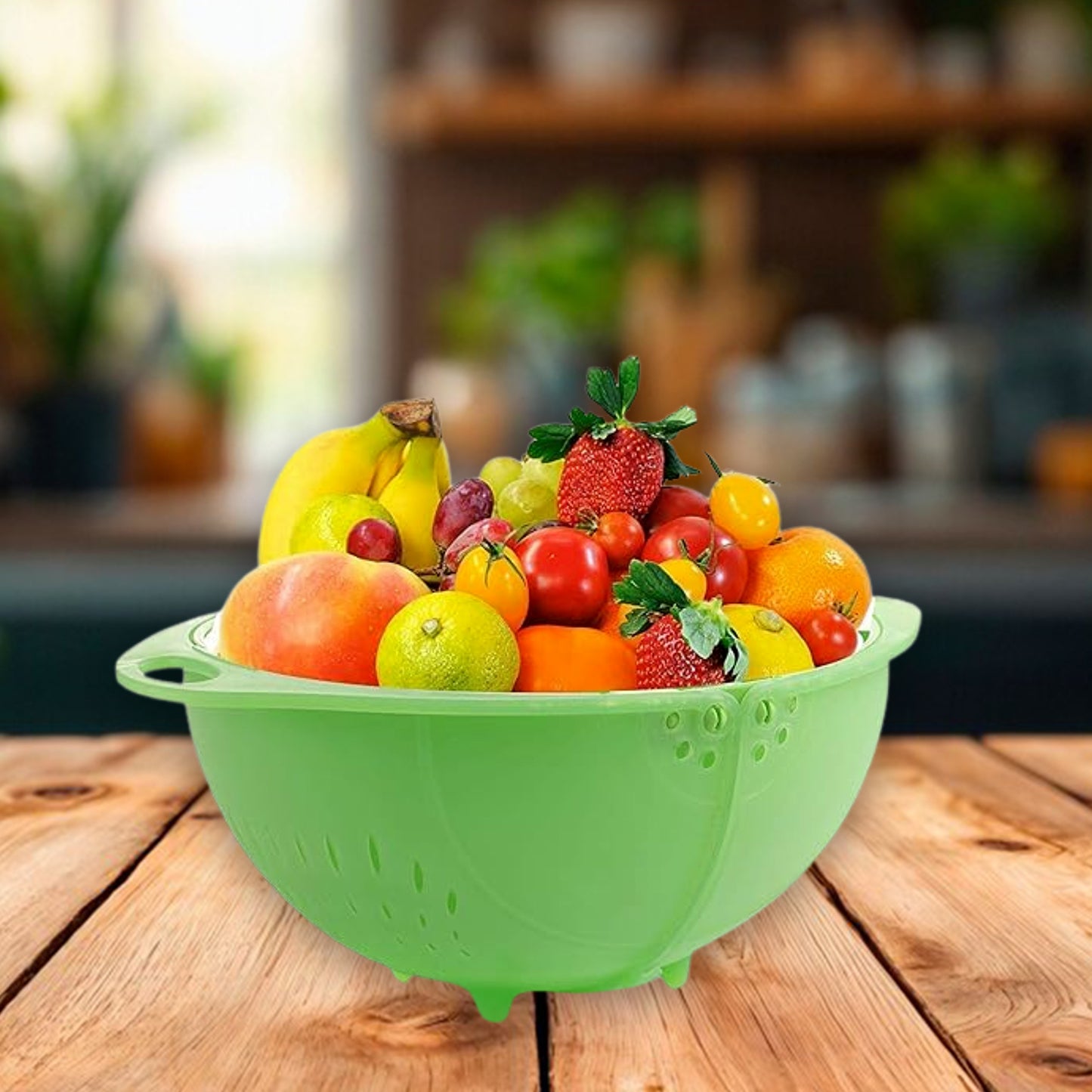 Apex Smart Basket 3in1 Multiuse Fruit And Vegetable Bowl (1 Pc Mix Color)