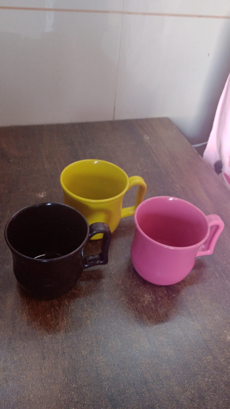 Premium Plastic Coffee Tea Cups Mug With Handle (1 Pc Loose Mix Color)