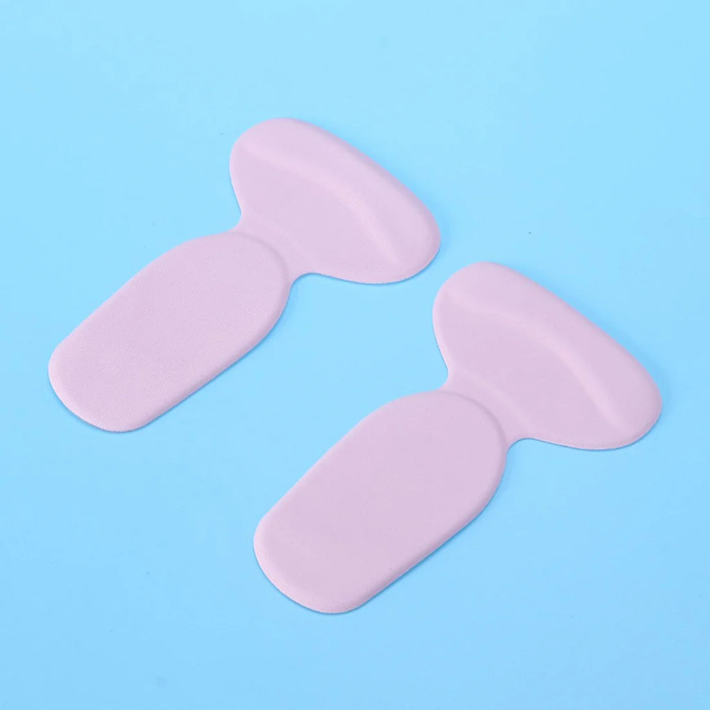 2 in 1 T Shaped Silicone Self Adhesive Shoe Heel Pads Insoles (1 Pair)