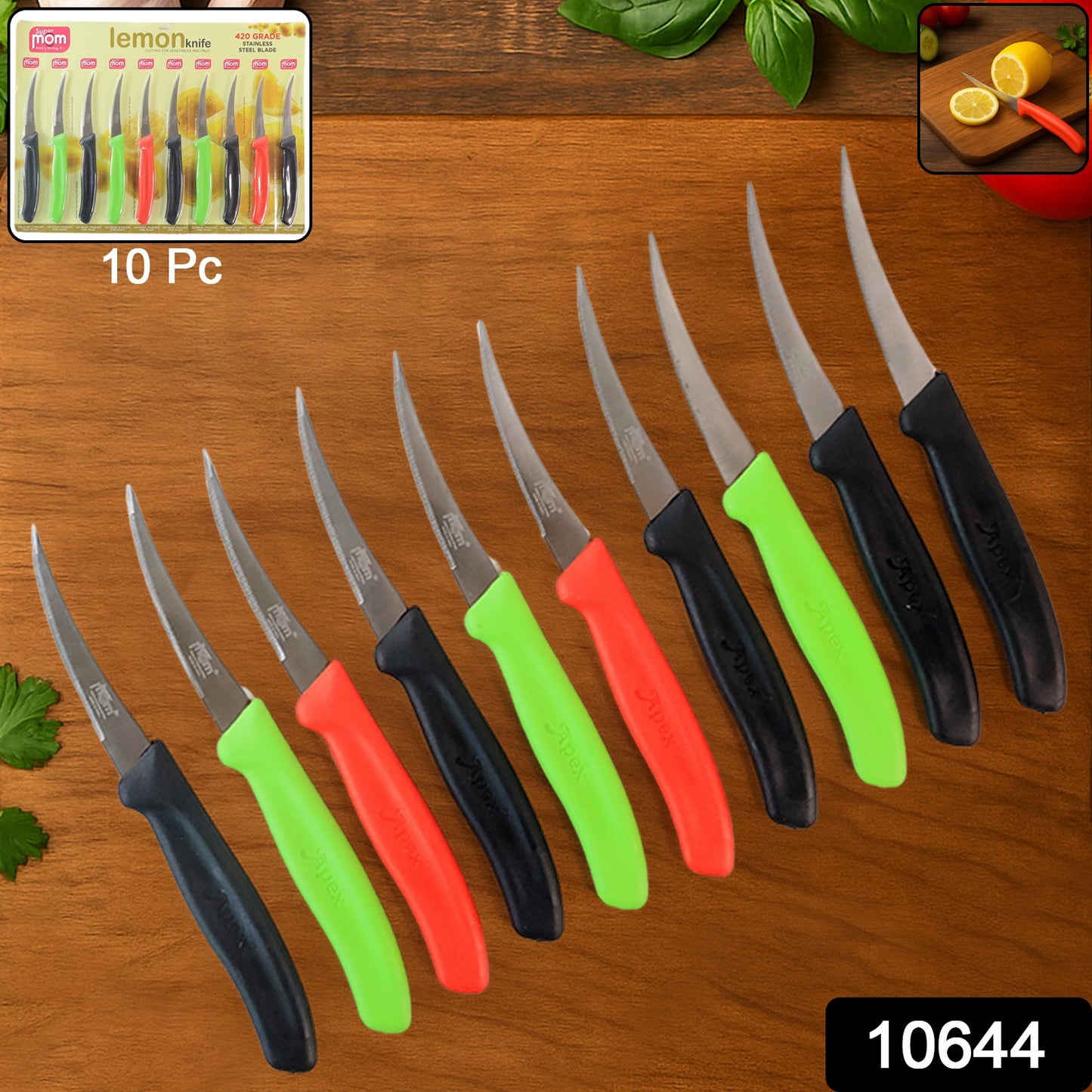 Supermom Stainless Steel Lemon Knife (10 Pc  Set)