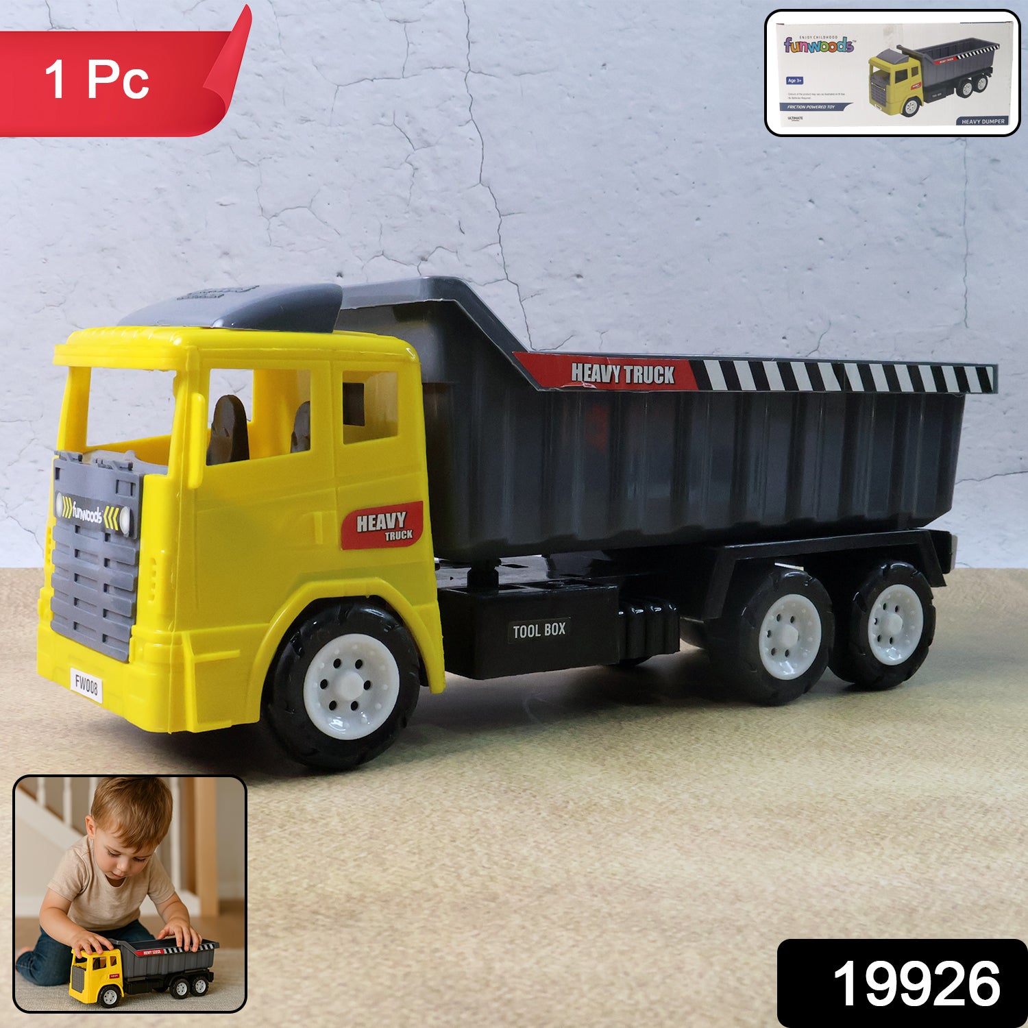 Funwoods Kids Heavy Dump Truck Toy (1 Pc)