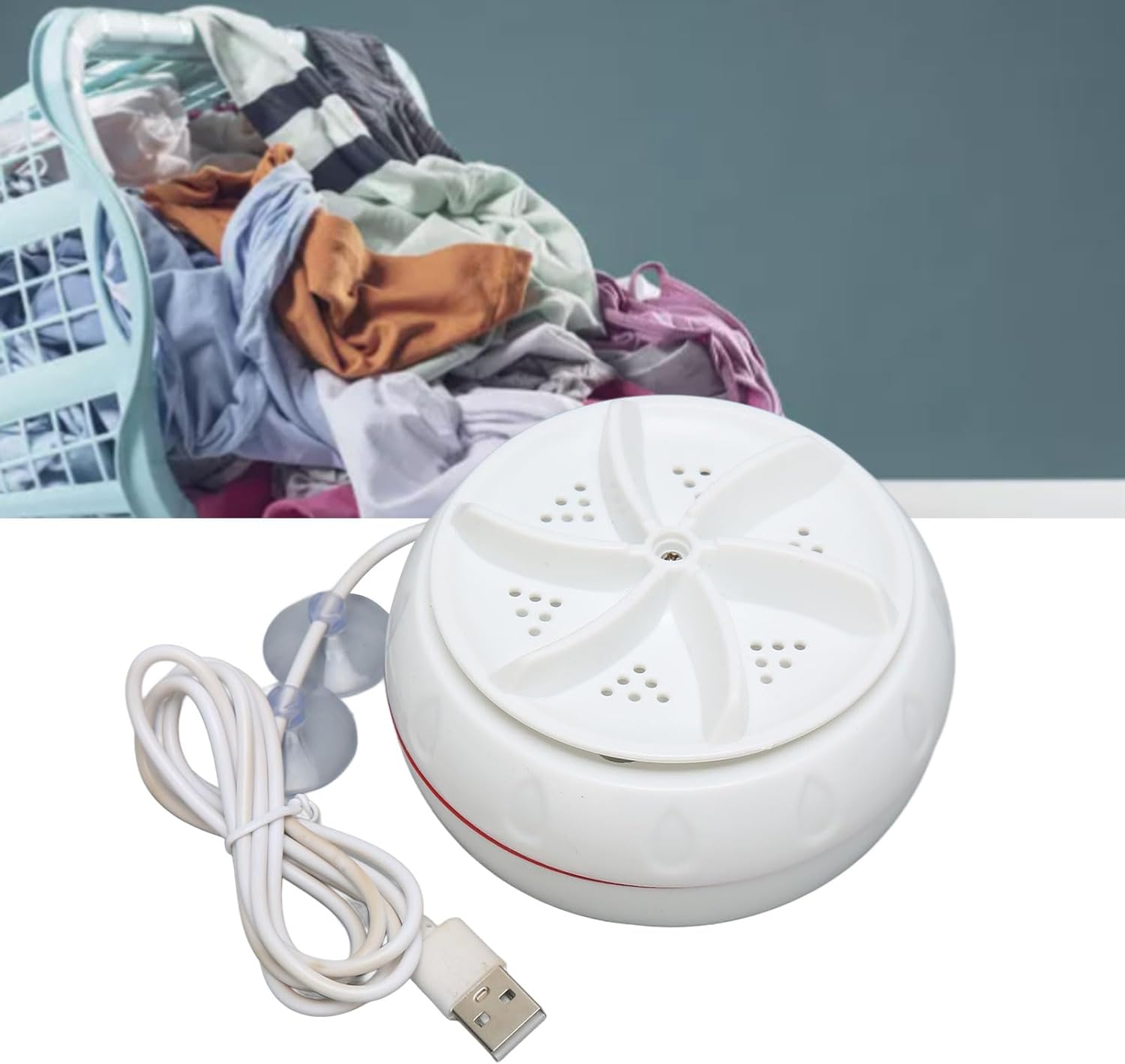 6152a Mini Washing Machine Turbine Washing Machine Door Hinge  Lightweight Turbo Washer With Usb Cable For Home Camping College Rooms Use