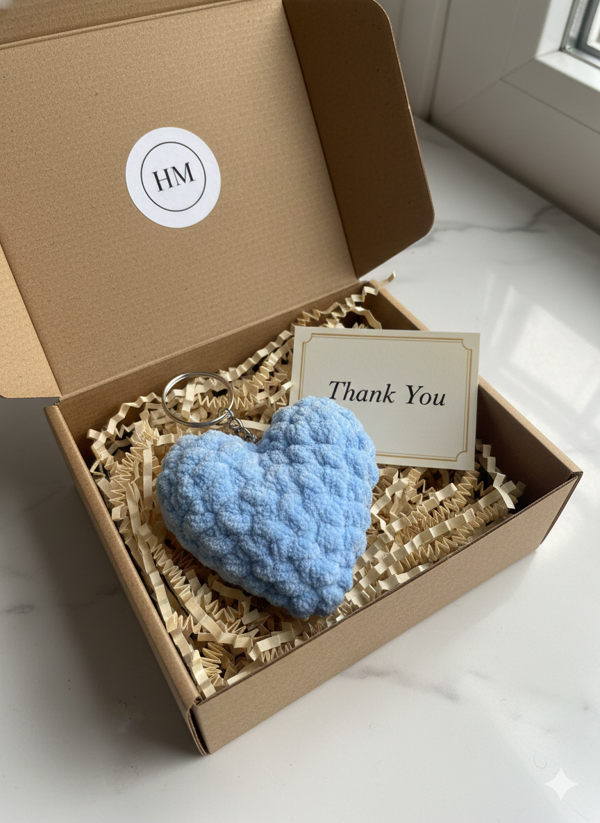 Fluffy Heart Keychain | Handmade Chenille Plush Heart Bag Charm | Cute Aesthetic Keyring Gift for Her | Valentine Gift