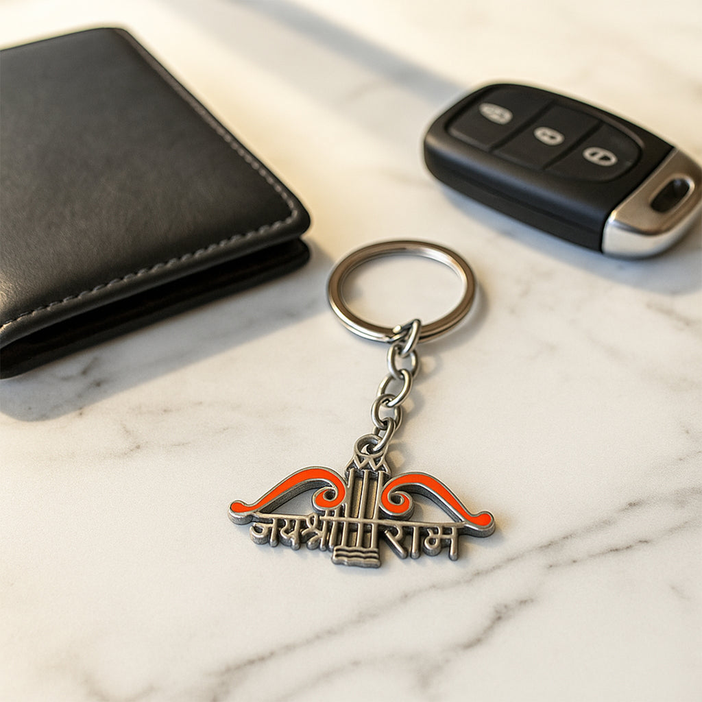 Jai Shree Ram Bow  Arrow Metal Keychain (1 Pc)