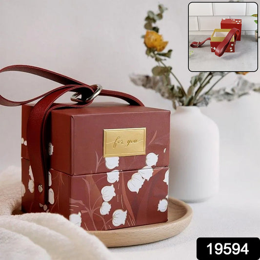 Luxury Gift Packaging Box With Leather Strap