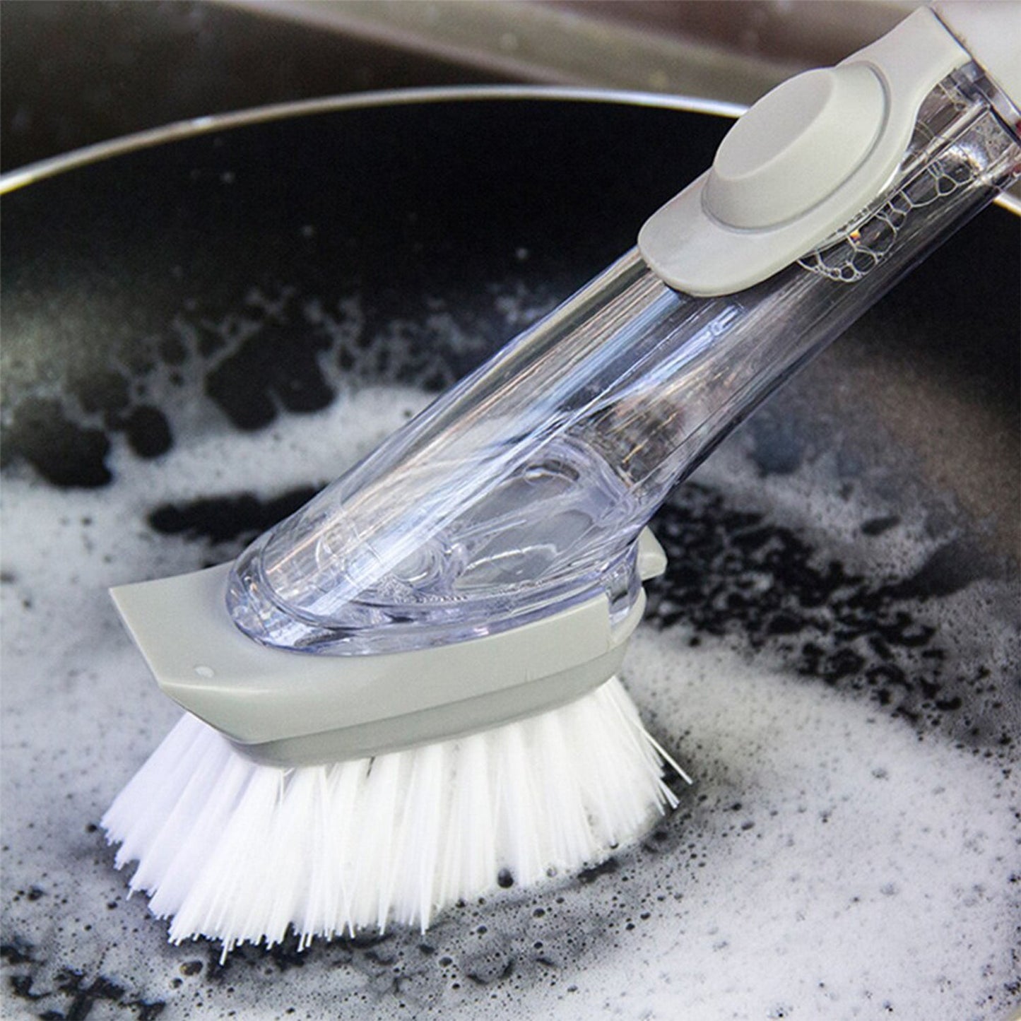 1271a 2-in-1 Dishwashing Brush Long Handle Wash Pot Brush Washing Dish