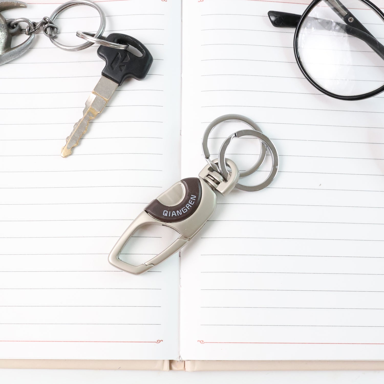 Dual-ring Carabiner Key Holder - (1 Pc)