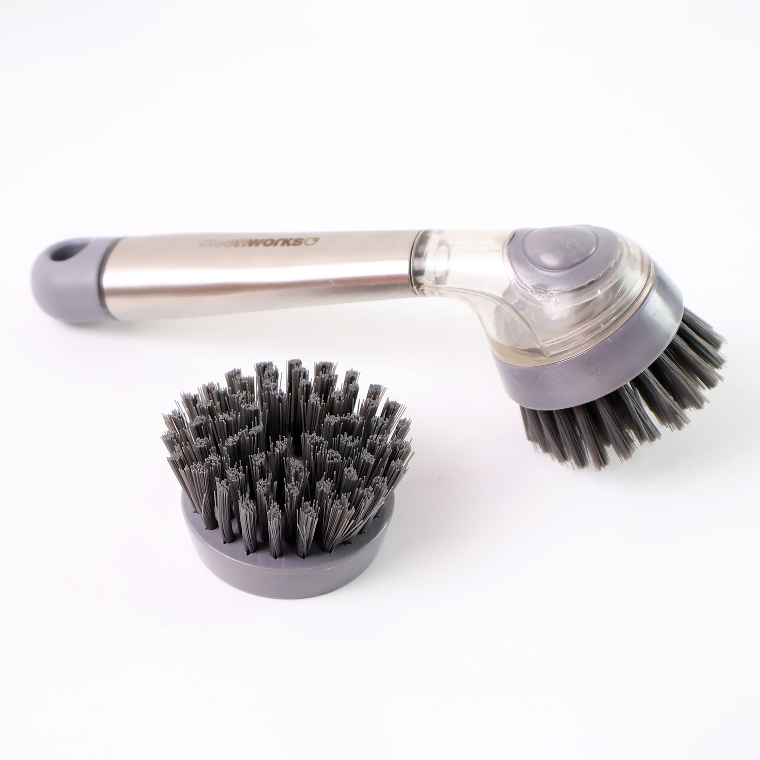 5939 Cleaning Brushes Set Scrub Brush Bathroom Brush Long Handle Liquid Dispenser Pot Washing Brush