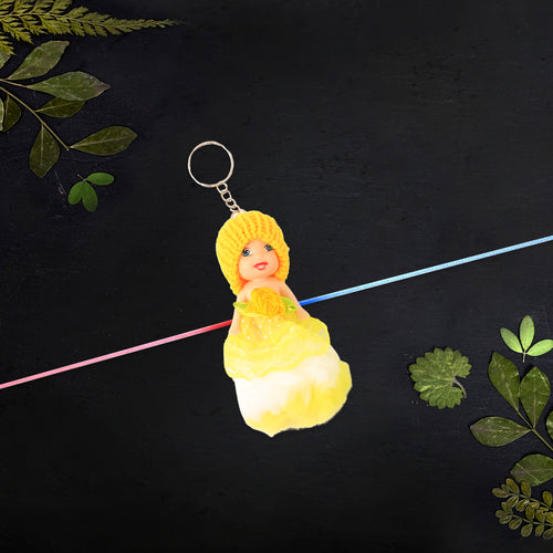 2-in-1 Kids Doll Rakhi Cum Keychain  Stylish Soft Toy Rakhi For Raksha Bandhan  Daily Use As Bag Or Key Ring