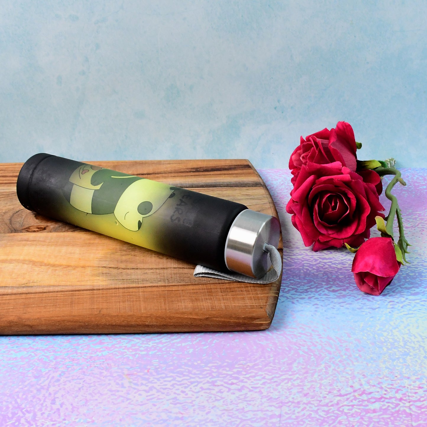 Cute Cartoon Printed Plastic Water Bottle (300 Ml  1 Pc)